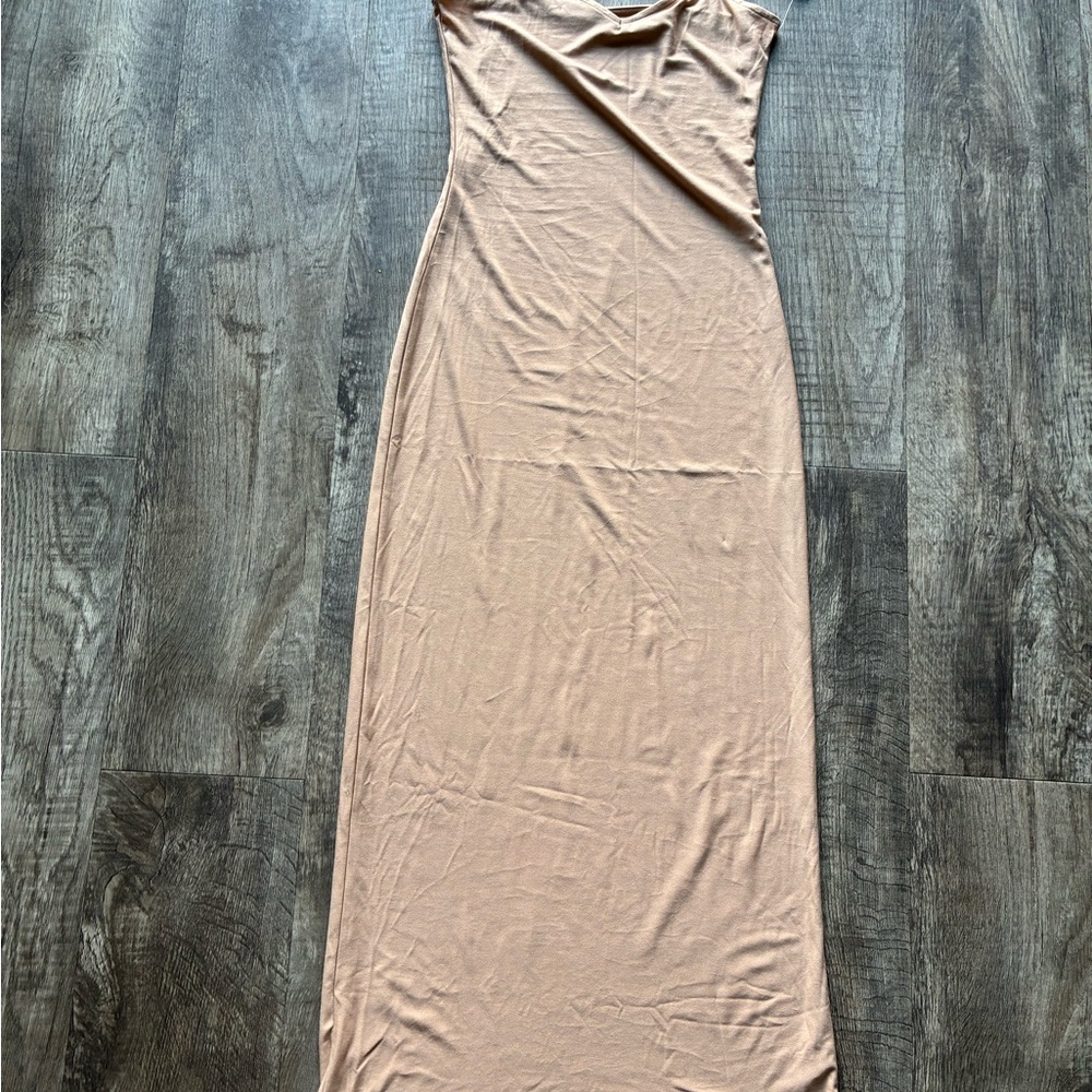 No Boundaries Tan Maxi Dress